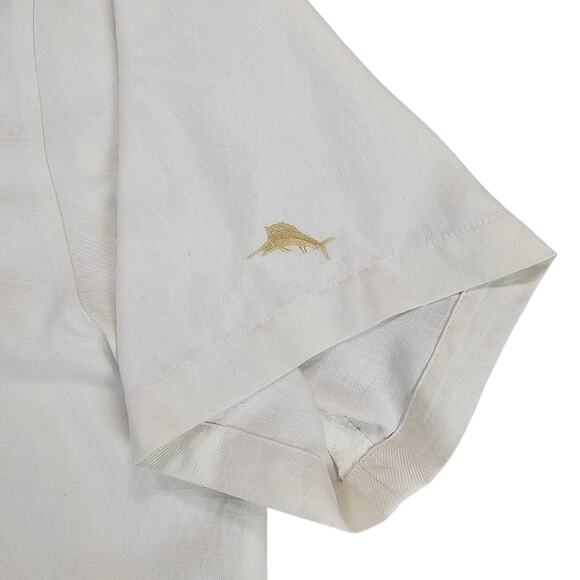 NWT Tampa Bay Rays Tommy Bahama Shirt Mens XXXL Off White Embroidered Silk Camp - Picture 8 of 15